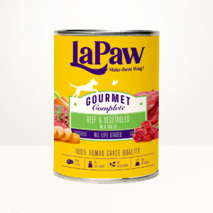 Hình ảnh pate chó mọi lứa tuổi laPaw vị bò và rau củ 375gram