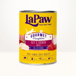 Hình ảnh pate mèo mọi lứa tuổi lapaw vị thịt bò và gà 375g