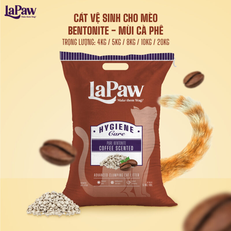 Cát đất sét mix than hoạt tính mùi cà phê