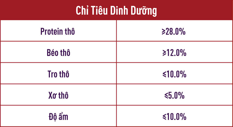 Chỉ tiêu dinh dưỡng chó con
